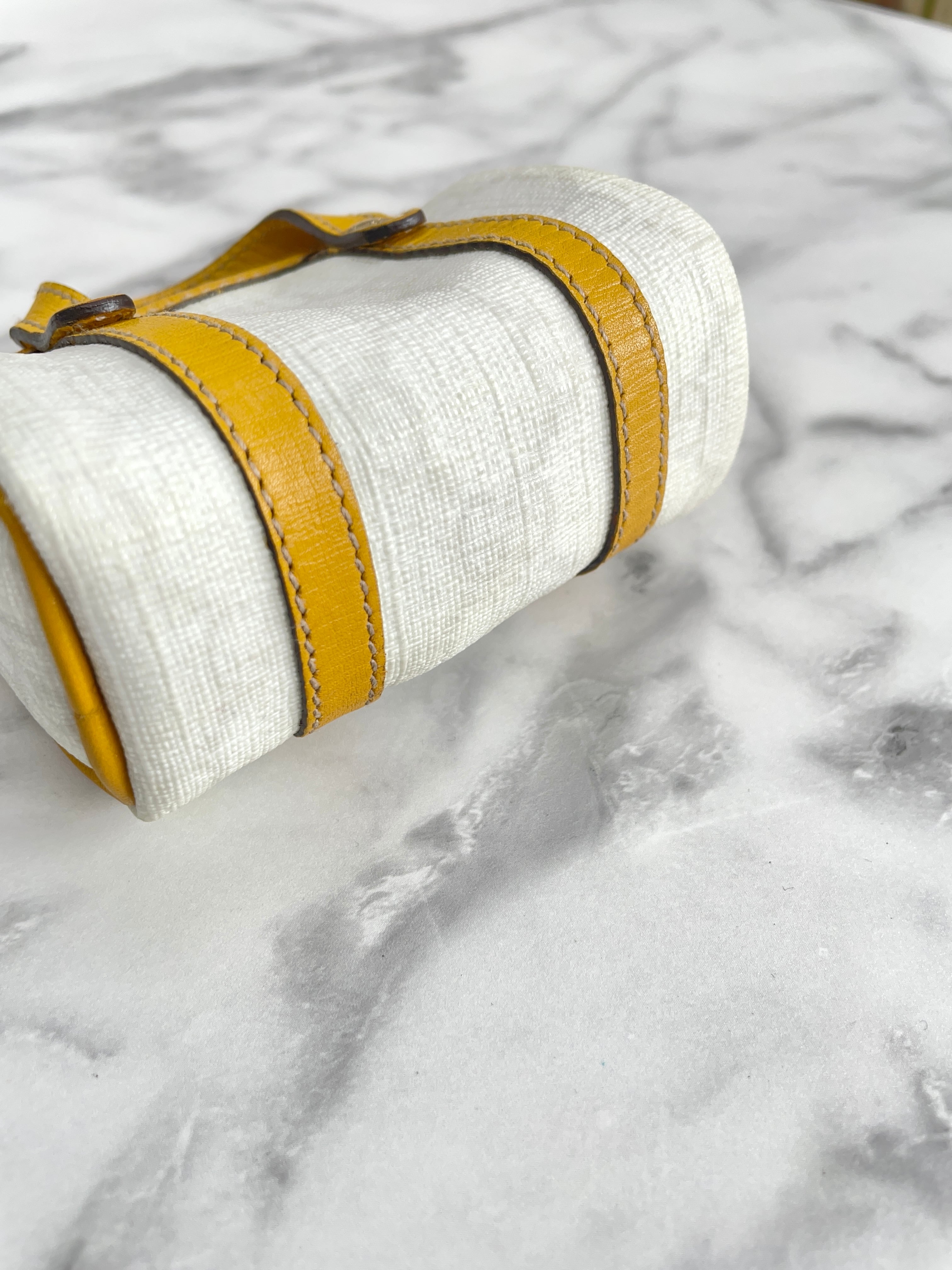 GUCCI グッチ GG柄 PVC レザー ミニボストン型 キーチャーム ベージュ