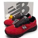 【新品未使用】USA製 NEW BALANCE U9935CX RED/BLACK 赤/黒 28.5cm ニューバランス 993 スニーカー シューズ 靴 スエード アメリカ製