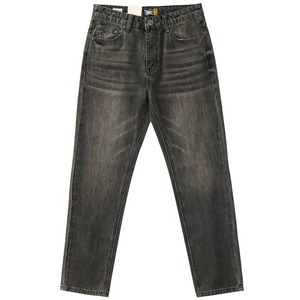 Back pocket flap denim regular straight pants 00160