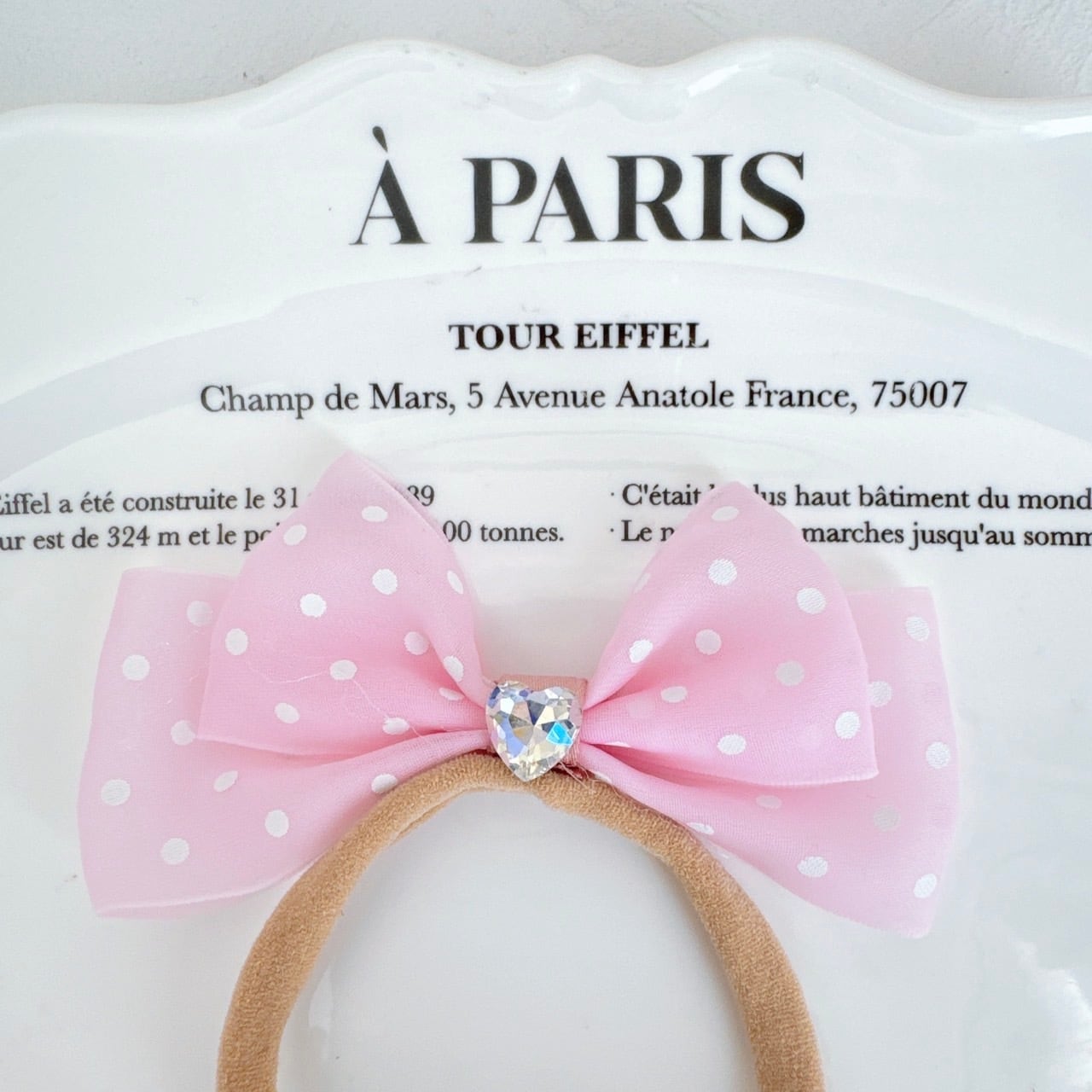 ドットシフォンリボンヘアバンド