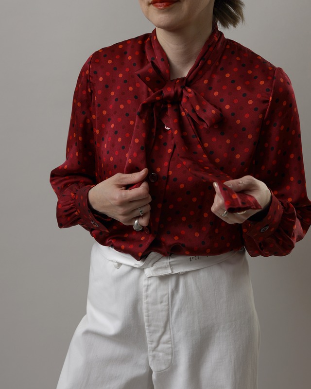 1980's Givenchy / Polka Dot Blouse
