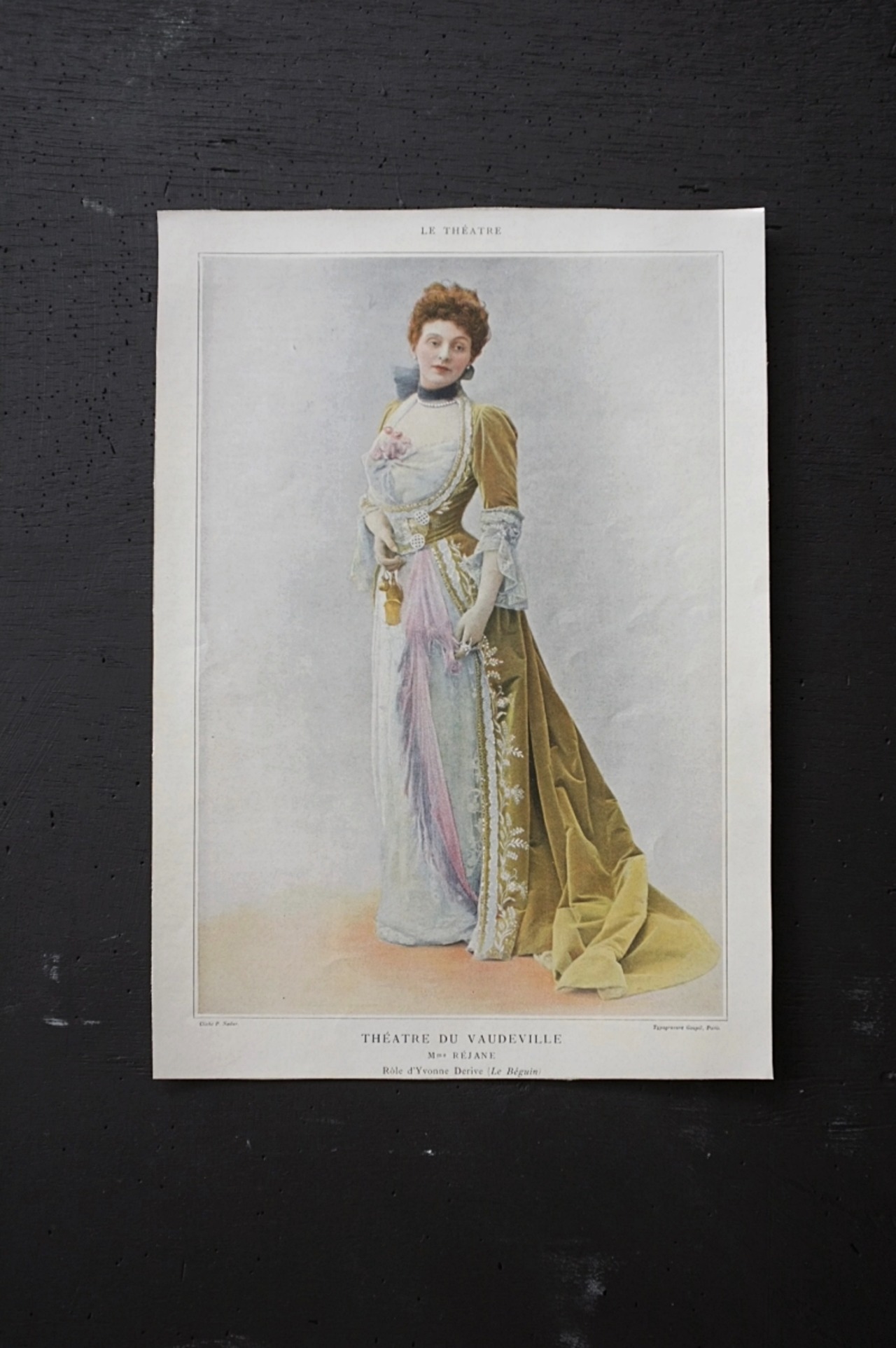 1900s Le Théâtre フランス ベルエポック的女優たちのポートレート Réjane アンティーク