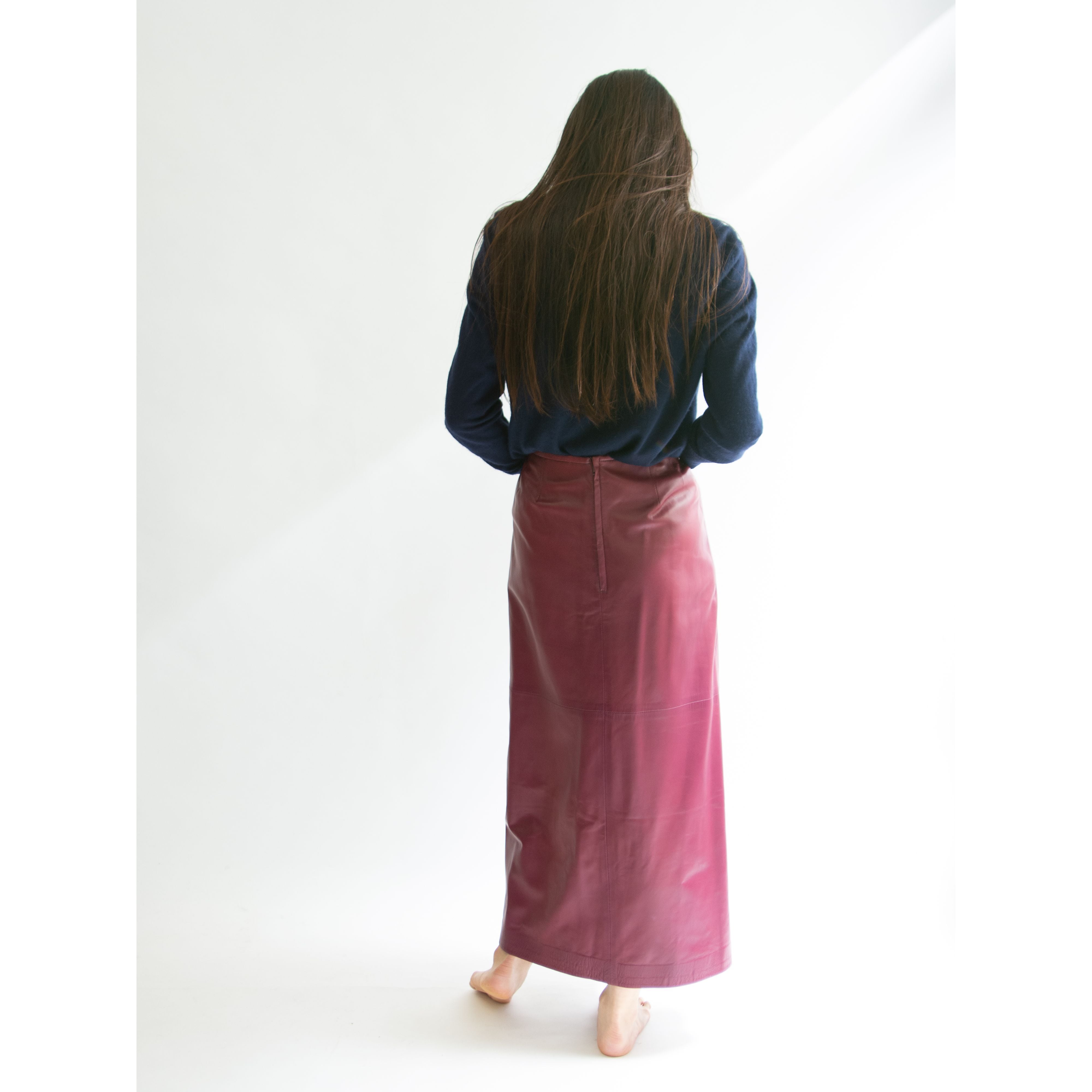 【Made in Japan】Lamb leather long skirt（日本製 ラムレザーロング スカート）11b