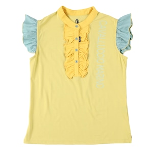 Women Sleeveless Polo Shirt Lemon & Mint Logo