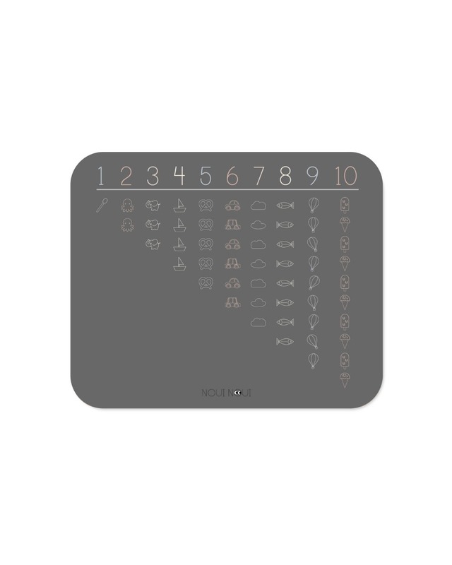 【即納】NOUI NOUI  / XL Place mat   Learning Numbers　学習マット　お食事マット　ランチョンマット