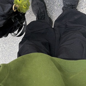 裏起毛グレービックシルエットパンツ　1097