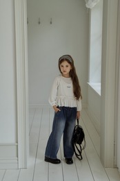 韓国子供服 / 26Autumn / ?取寄?momoann / プリーツデニム / キッズ服 / 女子服 / 秋服 *5~15*