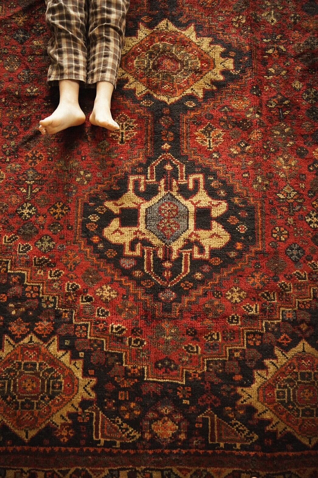 1053 -Semi Antique Qashqai Kashkuli rug