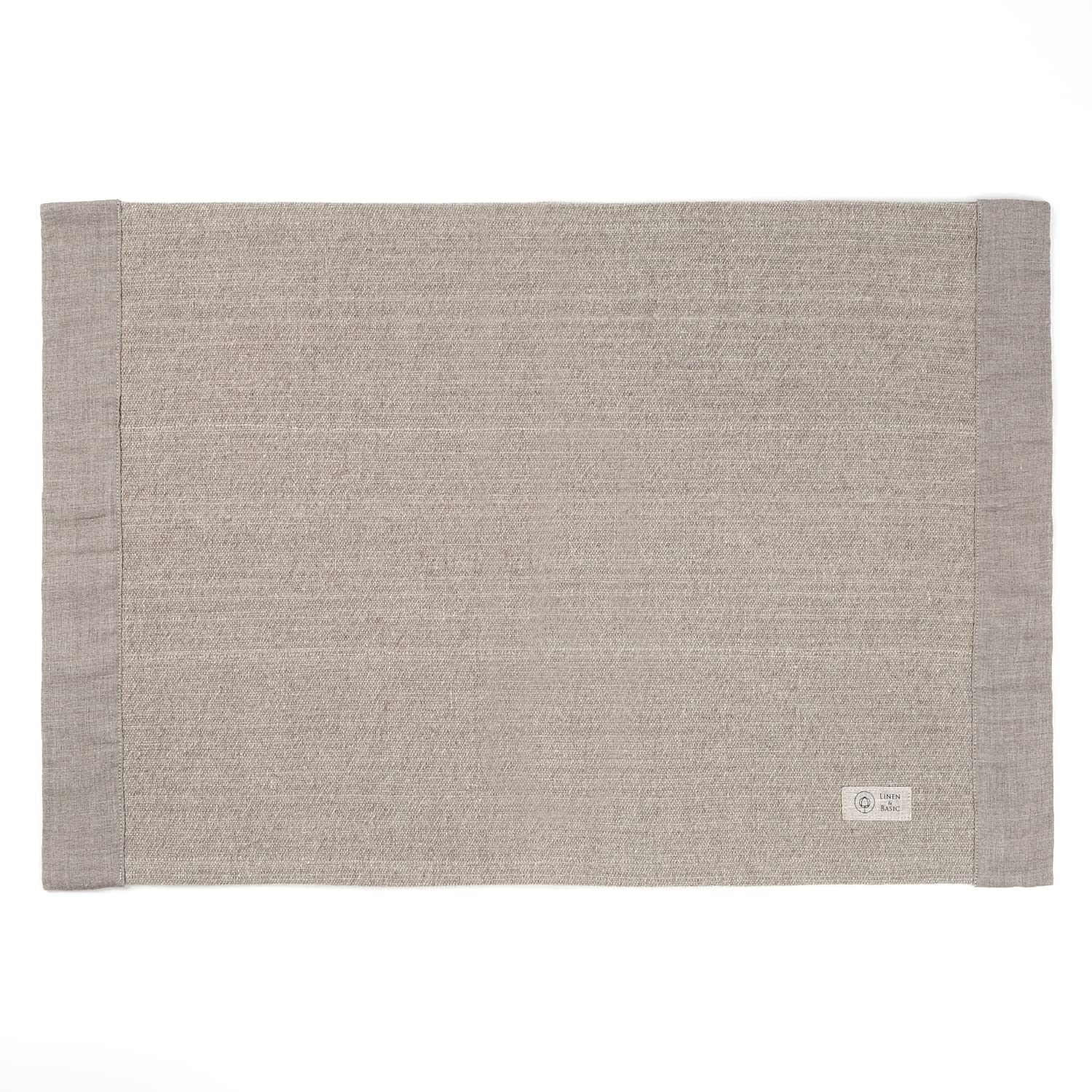 LINEN & BASIC|バスマット 足ふきマット 42×64㎝ 生成り 速乾 吸水 洗濯可能 日本製 リネン 100%