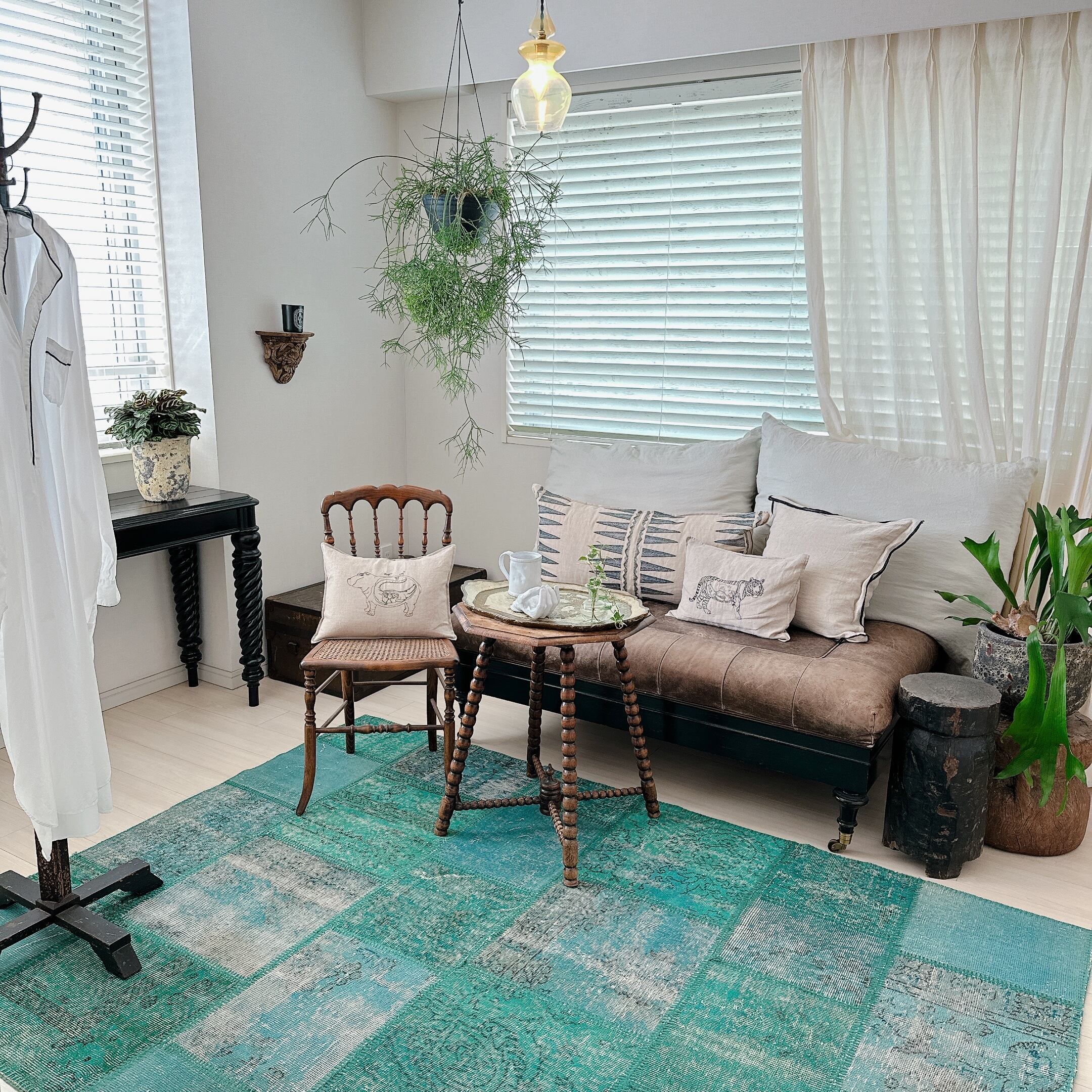 トルコ ヴィンテージラグ TR028 | イスパルタ（パッチワーク） | 158cm