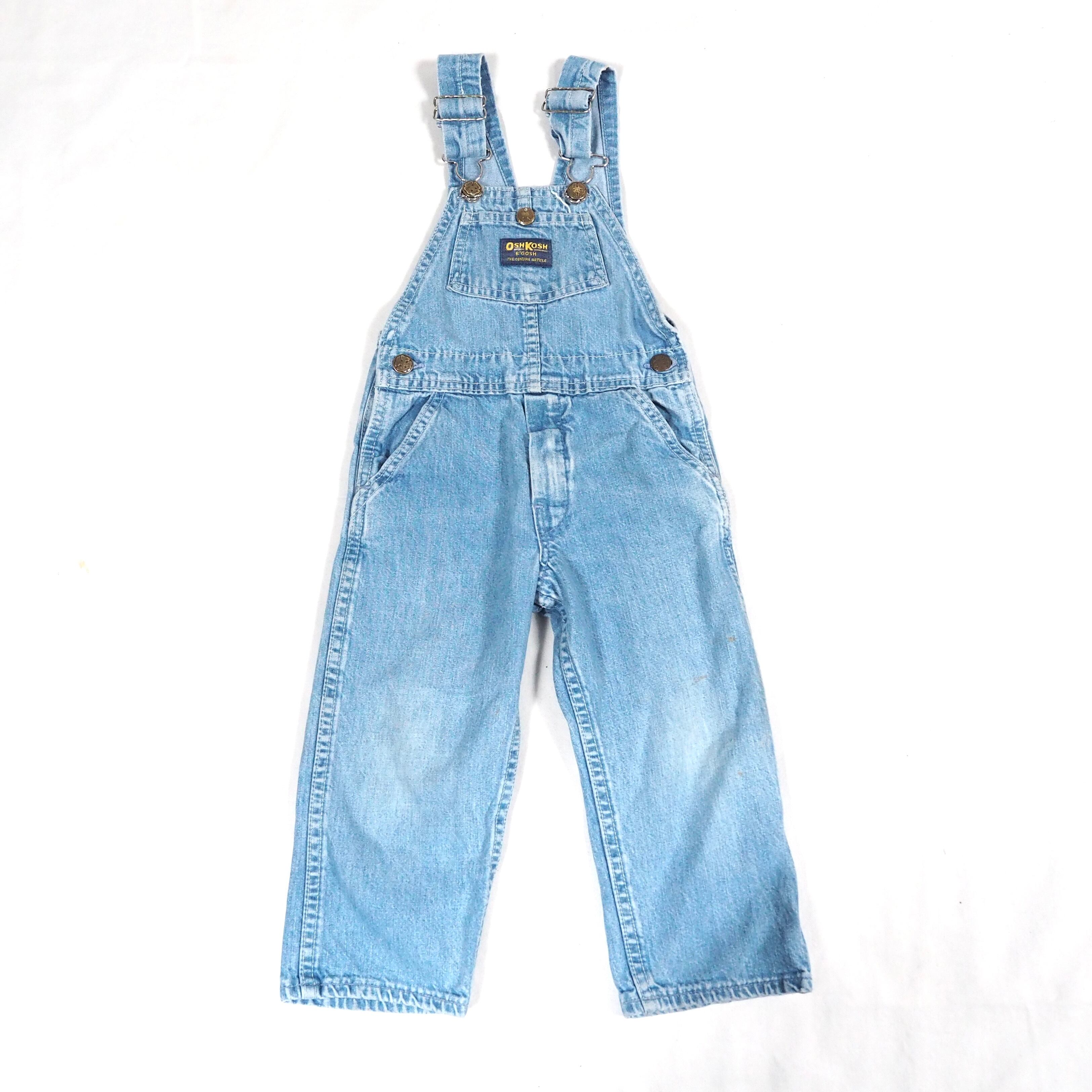 《Kids》OSHKOSH denim overalls 3T 90's USA製 オシュコシュ デニムオーバーオール キッズ