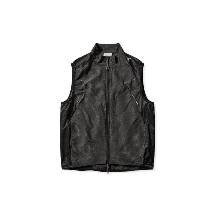 ROA (ロア) - NUMB PINSTRIPED COMMUTING VEST (ナム ピンストライプ コムティング ベスト) YBMW008FA08 Black