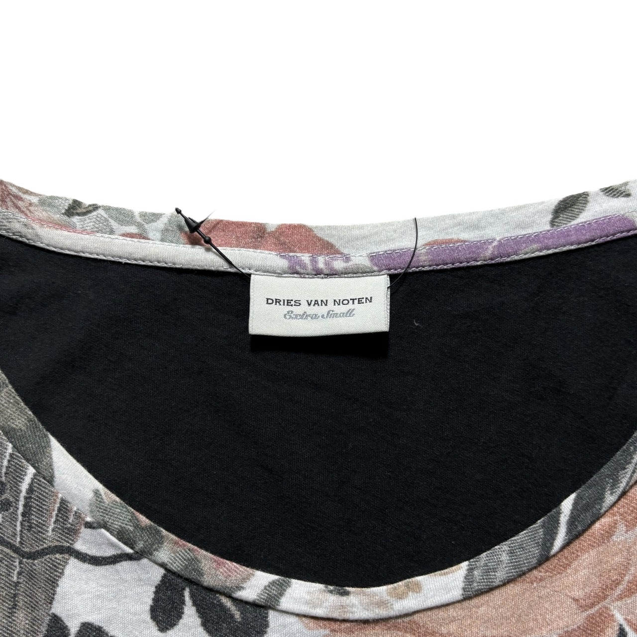 DRIES VAN NOTEN flower panel switching tee