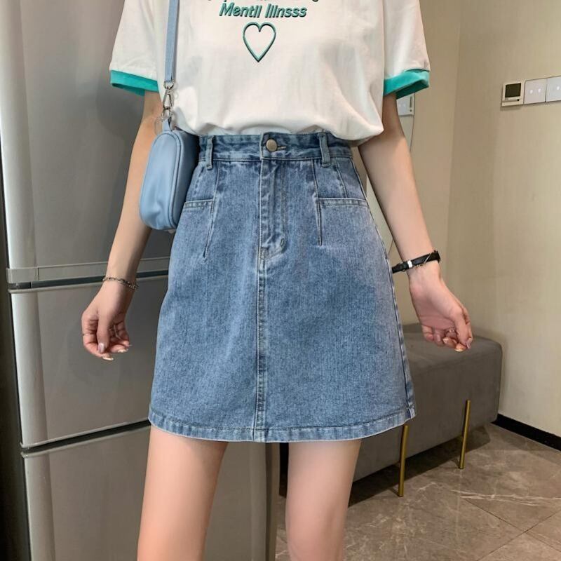 Aラインスカート サマースタイルハイウェストウェスト薄手 夏物 1号婦人66530618204