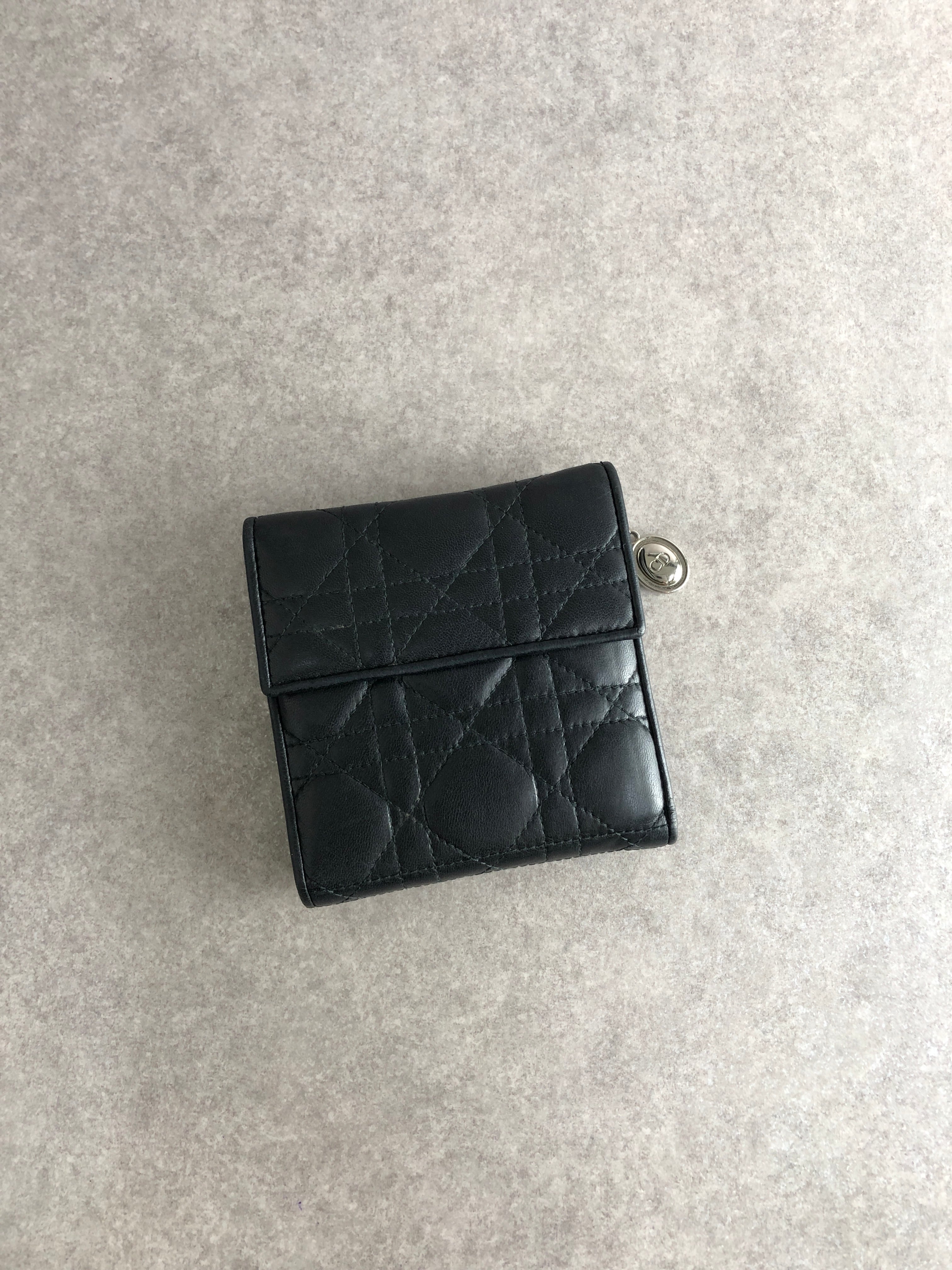Christian Dior クリスチャン ディオール カナージュ 財布 ブラック