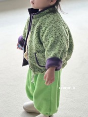 韓国子供服 / 26winter / cream bbang / スクリンクルフワフワジャンパー / キッズ / 冬服 *XS~XL*