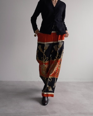 GUCCI　SILK PRINTED PANTS