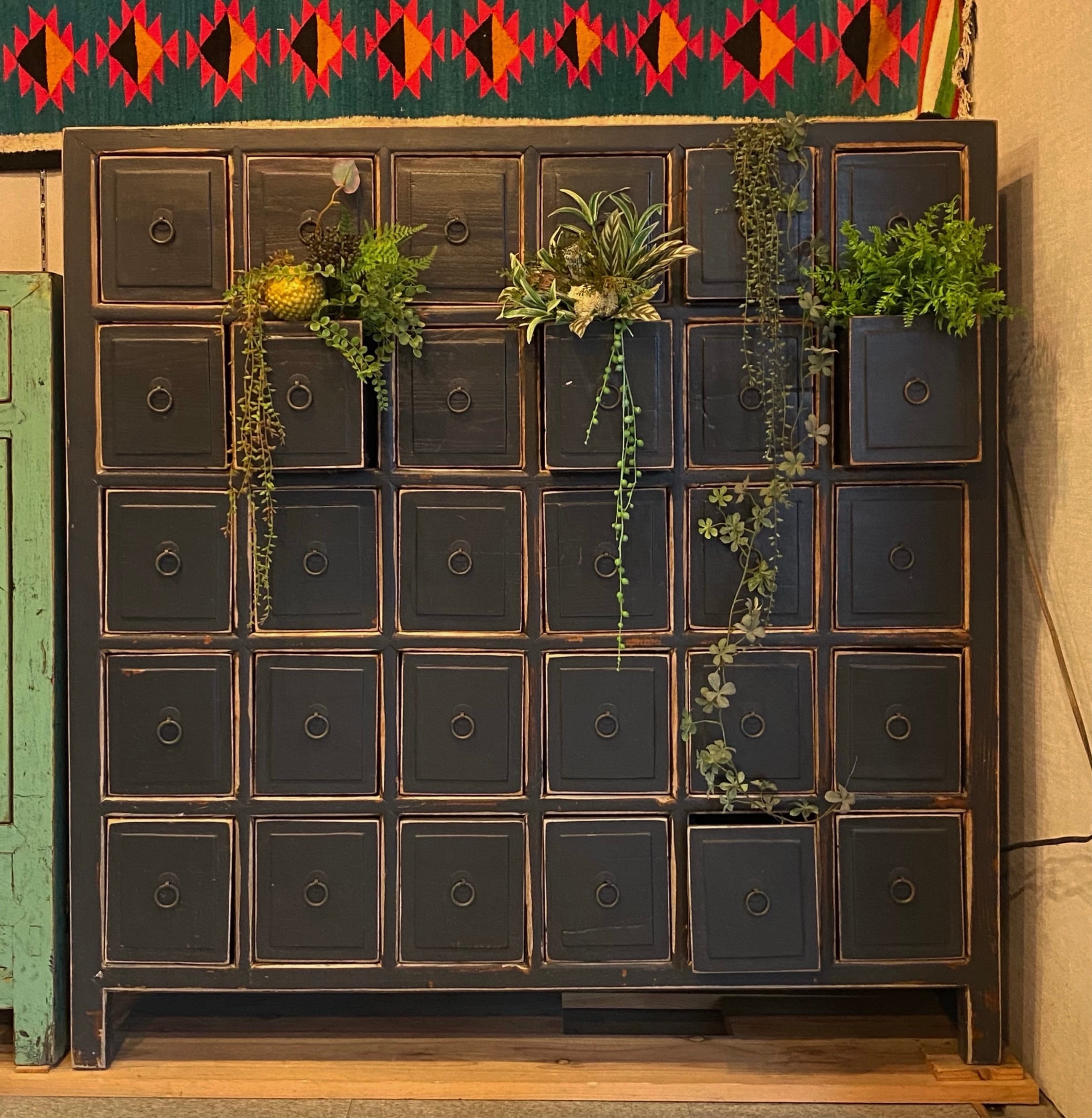 上海製  薬棚 アンティーク