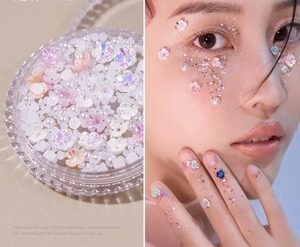 キラキラメイク　　フラワーパール　ウェディング　袴　振袖　成人式　ヘアドレス　ヘアパーツ　プリザーブドフラワー　