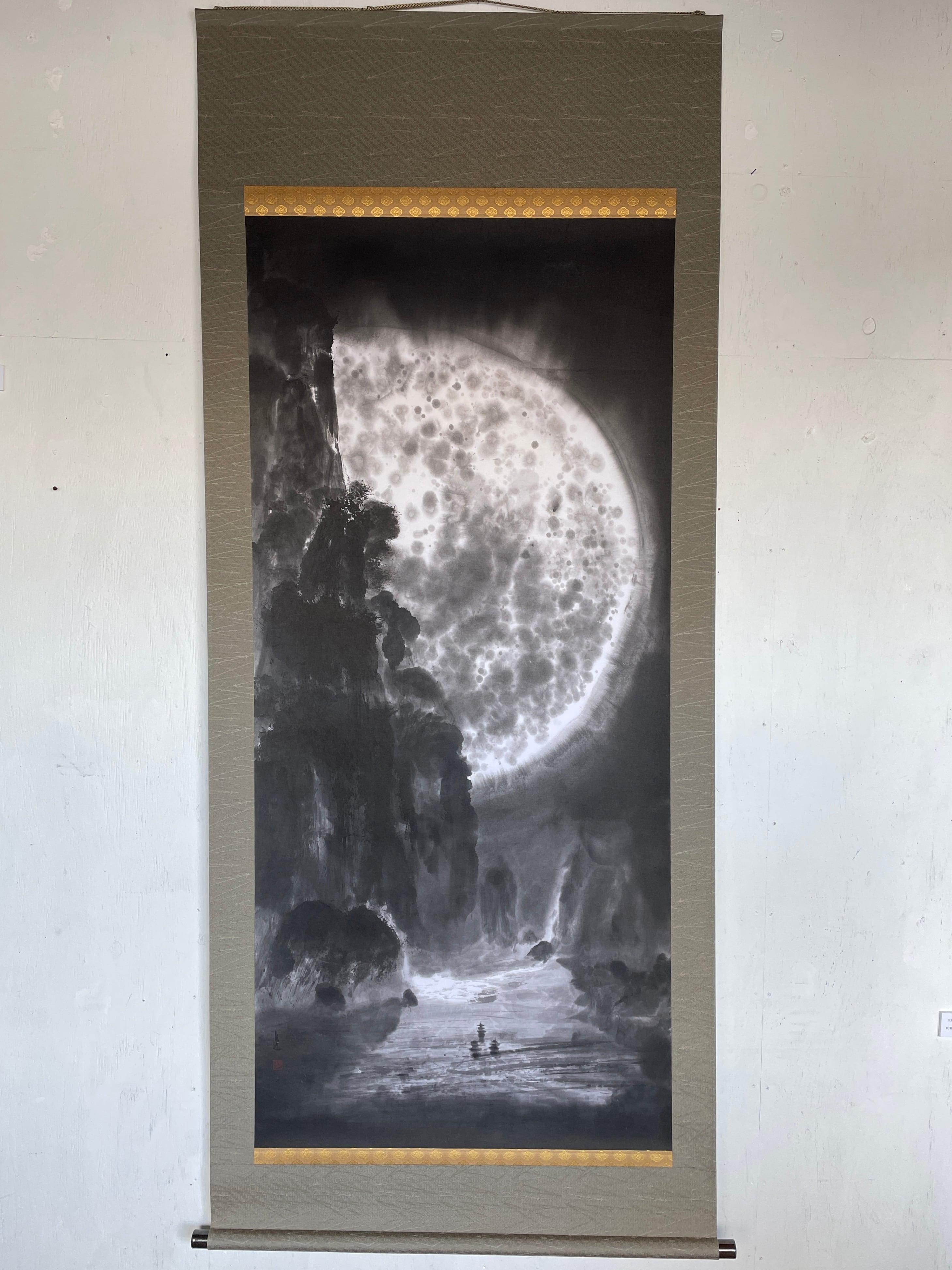 現代水墨画家 絵師白道 「白鳳凰」 直筆作品 証明書カード付 鳥 鳳凰