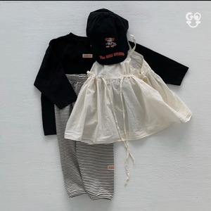 【GO.U】エアリーレイヤードワンピース black 90〜140cm 240207go