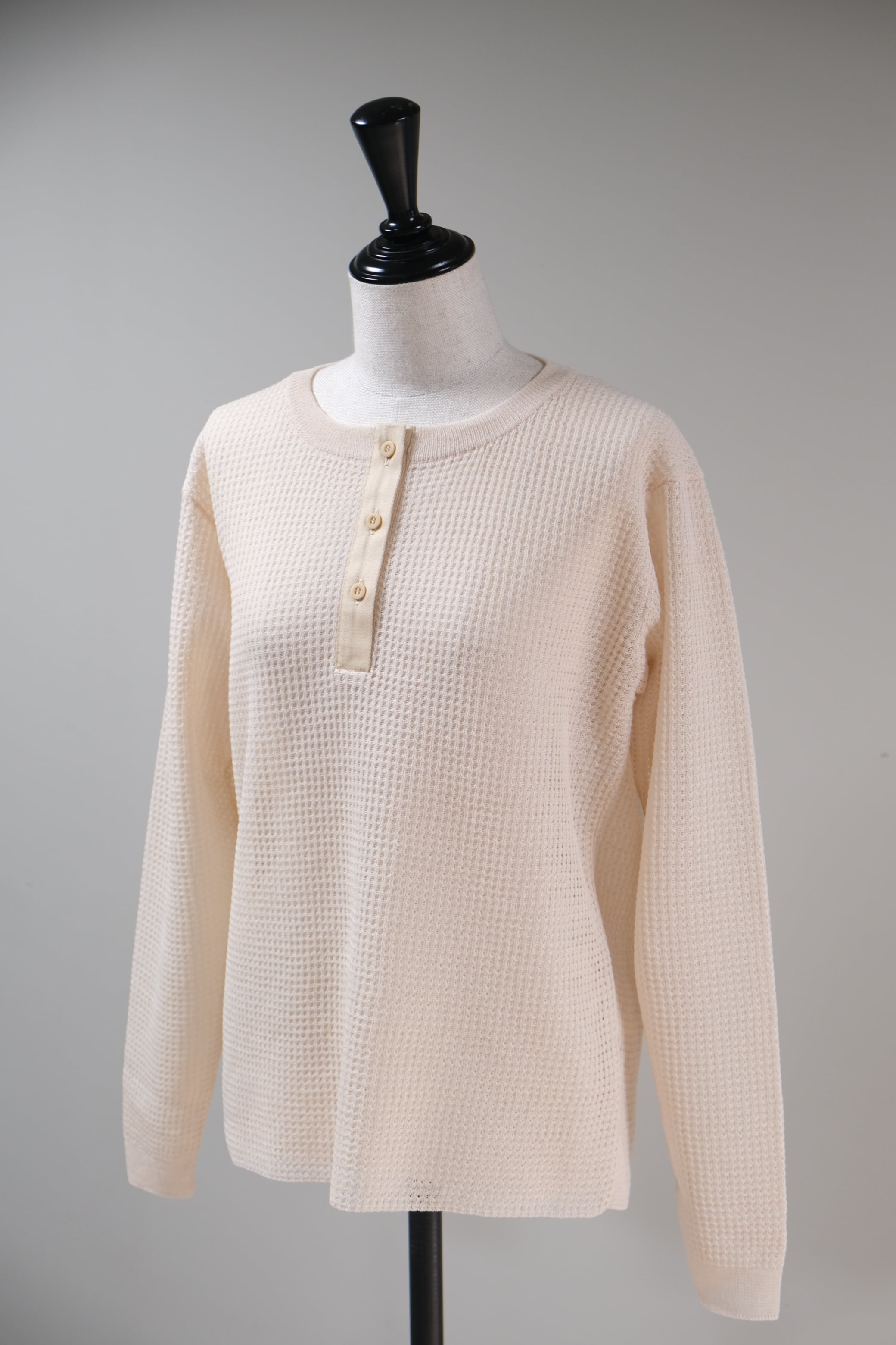 kota gushiken】Anti-Thermal Sheer Knit -Beige- | loop