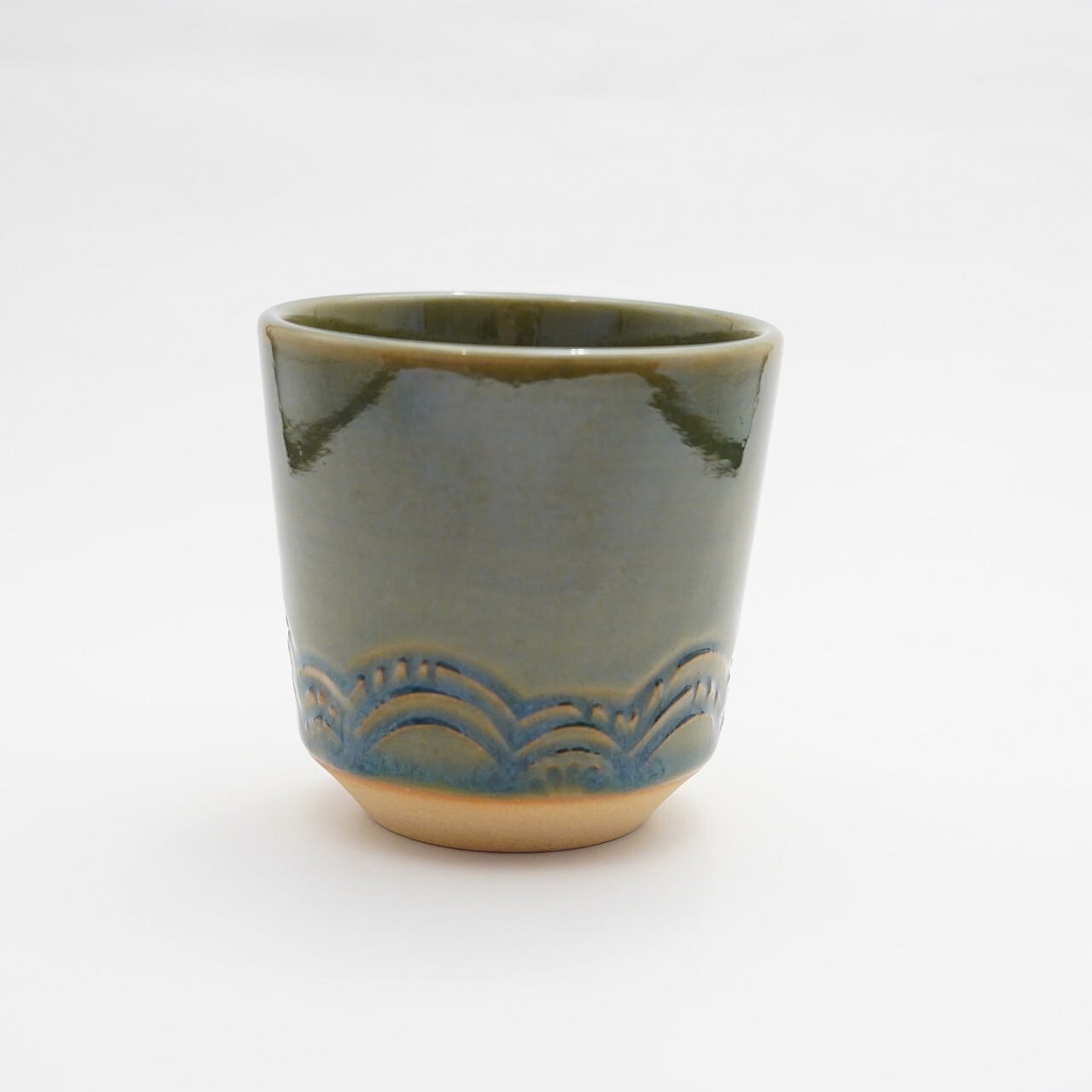 【赤膚焼 大塩まな】刻紋カップ A