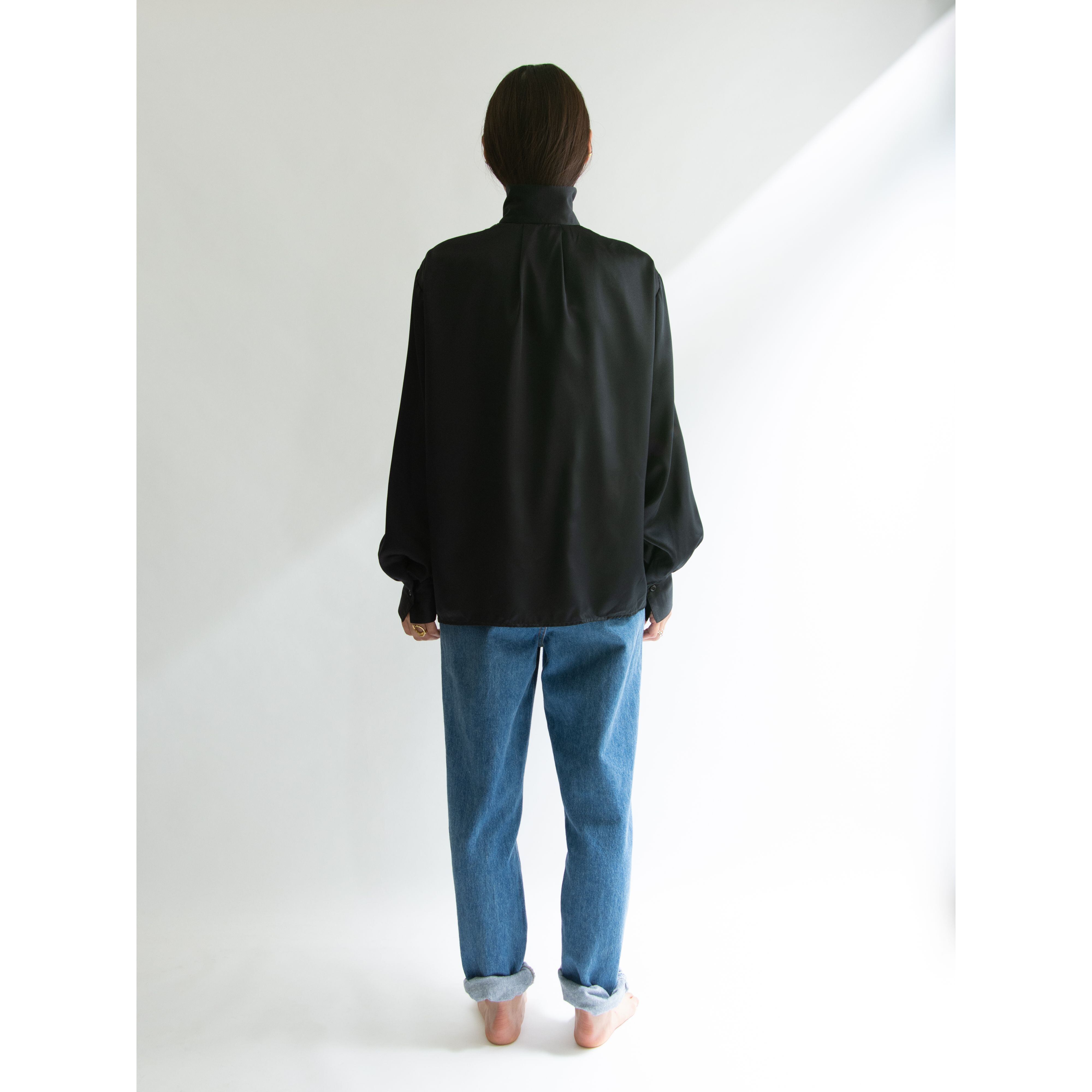 【LANVIN】Made in U.S.A. Polyester Blouse（ランバン アメリカ製ポリエステルブラウス 長袖シャツ）
