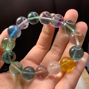 N.大玉✩色とりどりフローライトブレスレット