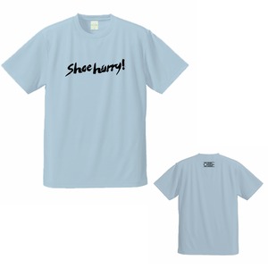 【限定】SHOEHURRY! DRY T-SHIRTS｜ドライTシャツ（サックス/ブラック）