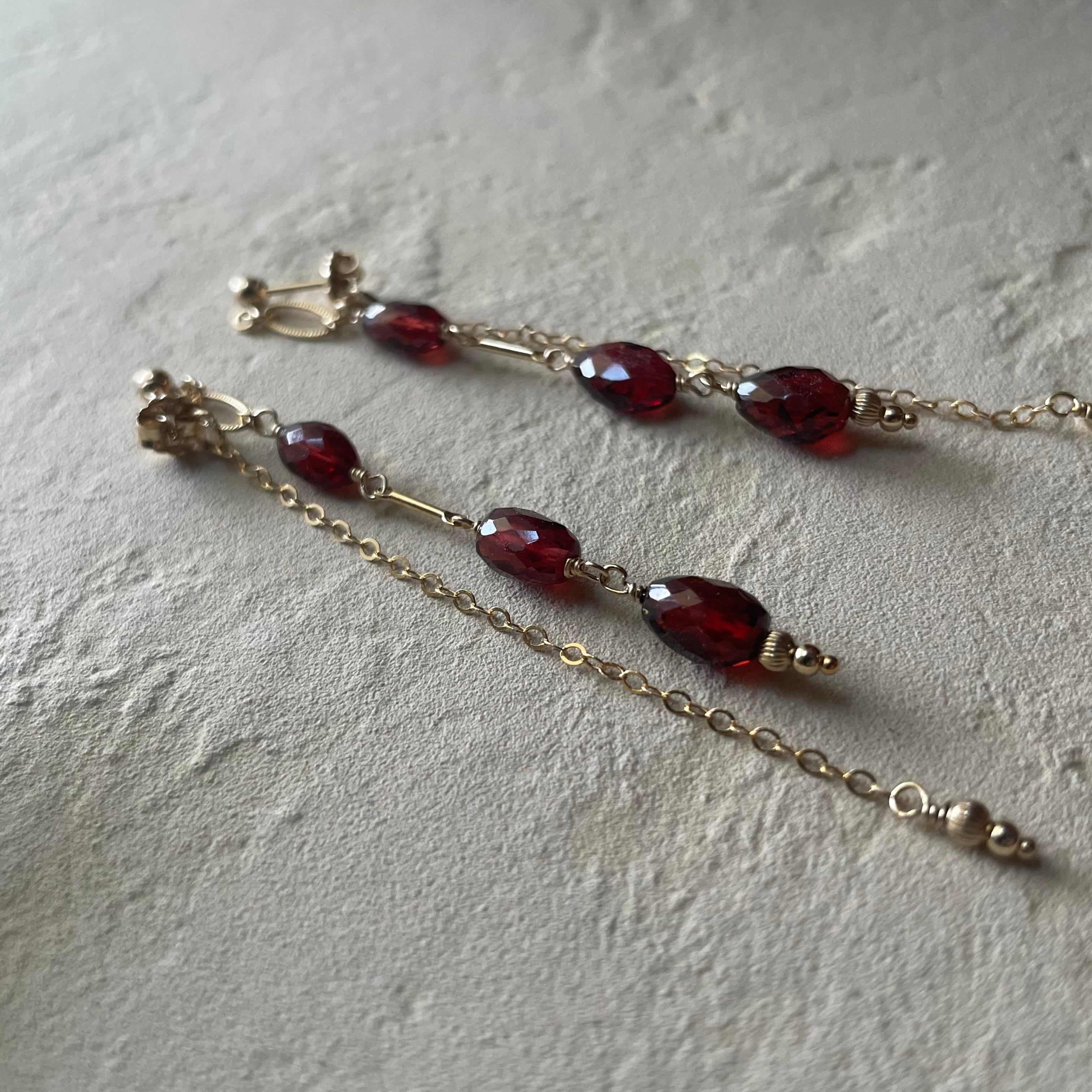 New】Garnet＊Swing/14K Goldfilled | and. the earth JEWELRY