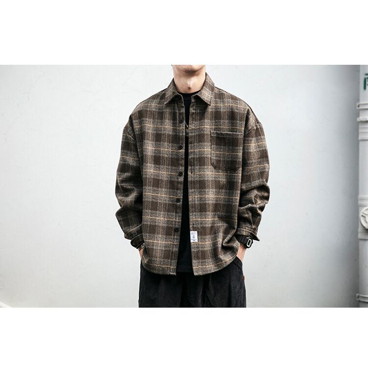 ★BRUSHED CHIC WARM CHECK SHIRT　　　32253