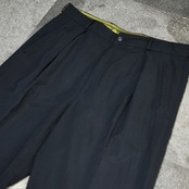 SINTOMO design tuck wide slacks
