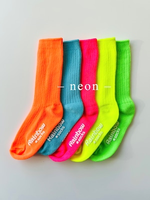 ネオンカラー　free socks（14〜23cm）3467