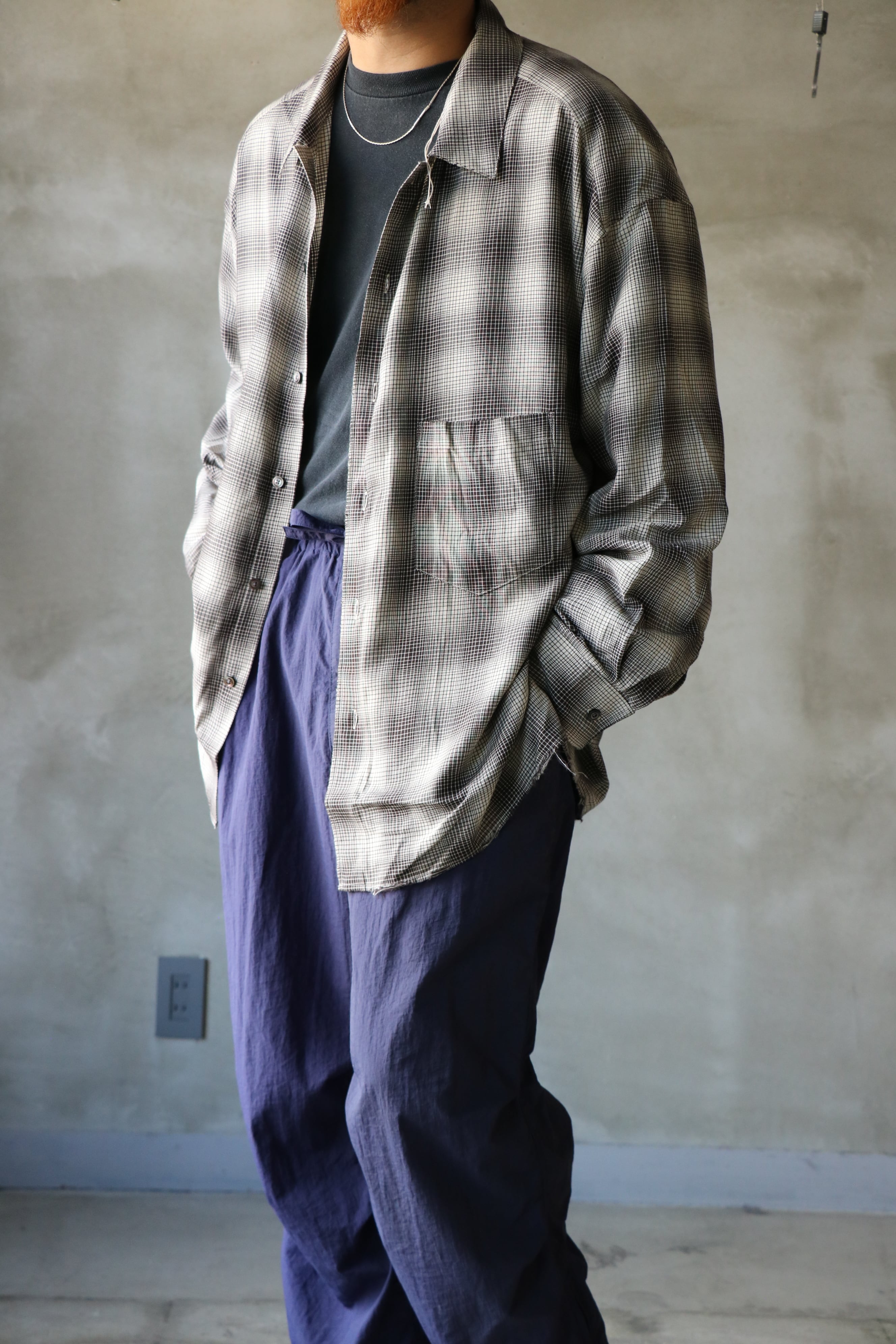 Ancellm - OMBRECHECK SHIRT - / ANC-SH61-A / アンセルム オンブレ 