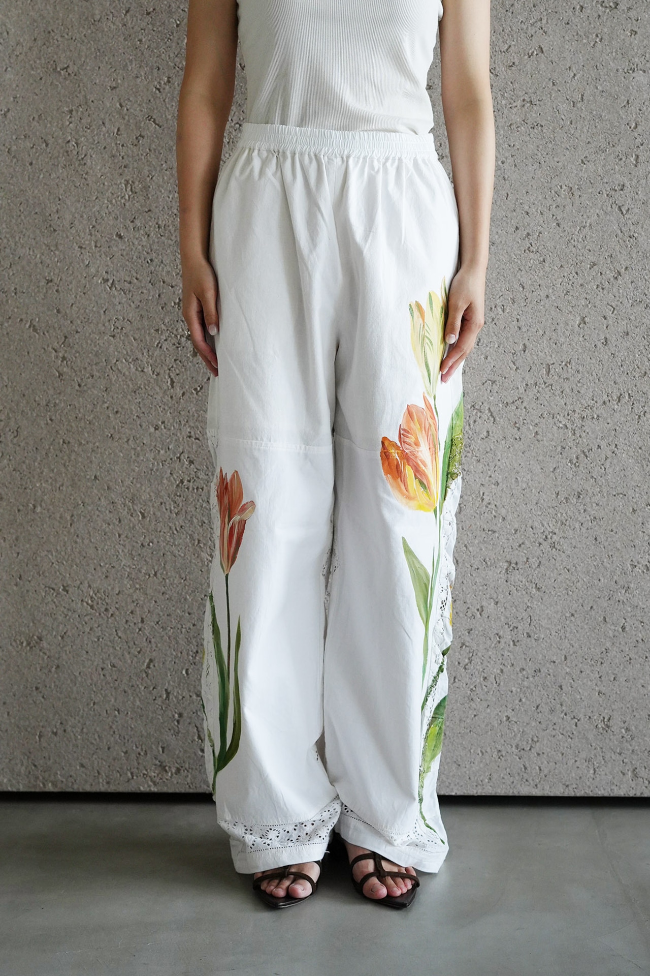 vintage lace pants red tulip