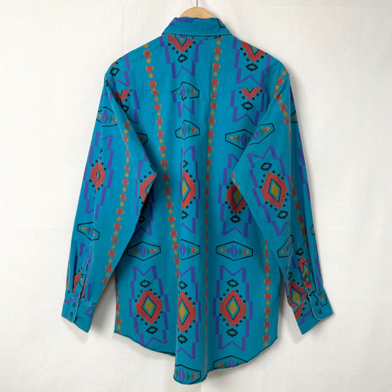 80s 90s USA製 Wrangler ネイティブ柄 ウエスタンシャツ 古着  