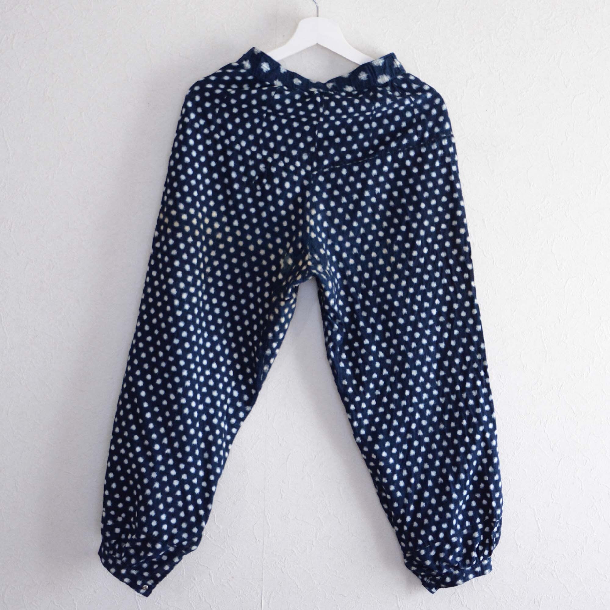 もんぺ野良着パンツ藍染絣雪ん子古布木綿ジャパンヴィンテージ昭和