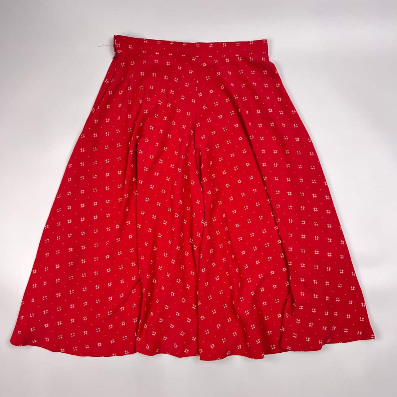 上下 NORMA KAMALI ノーマカマリ 総柄 セットアップ 長袖シャツ スカート 9A2/レッド レディース レトロ ビンテージ