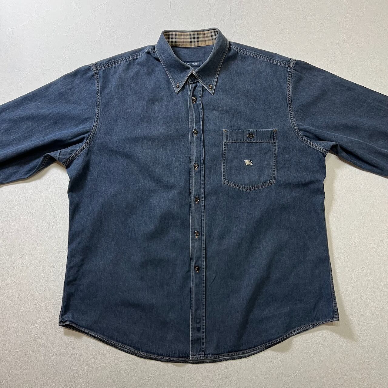 90s BURBERRY LONDON デニムシャツ バーバリー 長袖シャツ 古着 | RUFFY