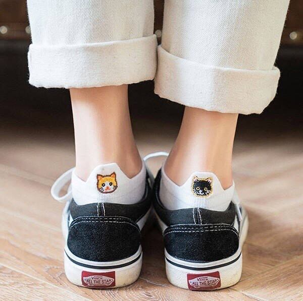 かかと猫さん靴下10色組セット