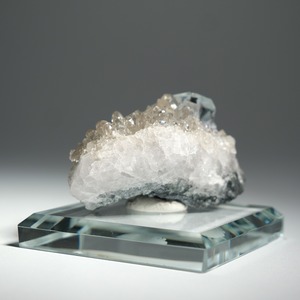 シャンファーリン産 フローライト スモーキークォーツ 共生 / 原石 標本【D_3】