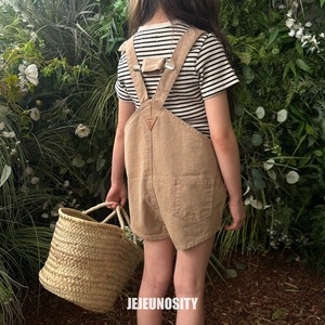 【jejeunosity】ベリーショートオーバーオール サロペット ブラウン 90〜120cm 240520