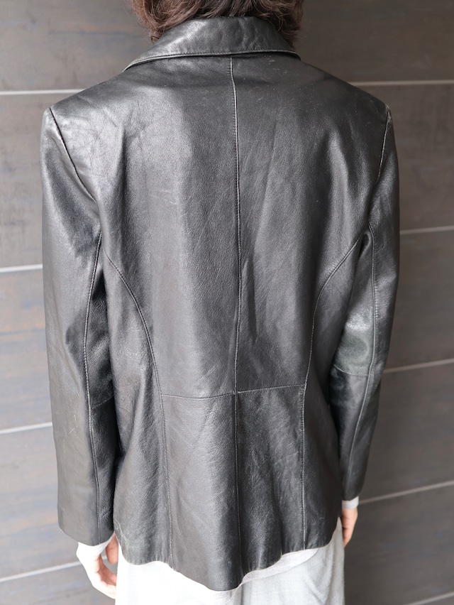 2B leather tailored jacket