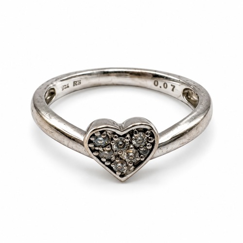 K18WG ダイヤ リング 0.07ct