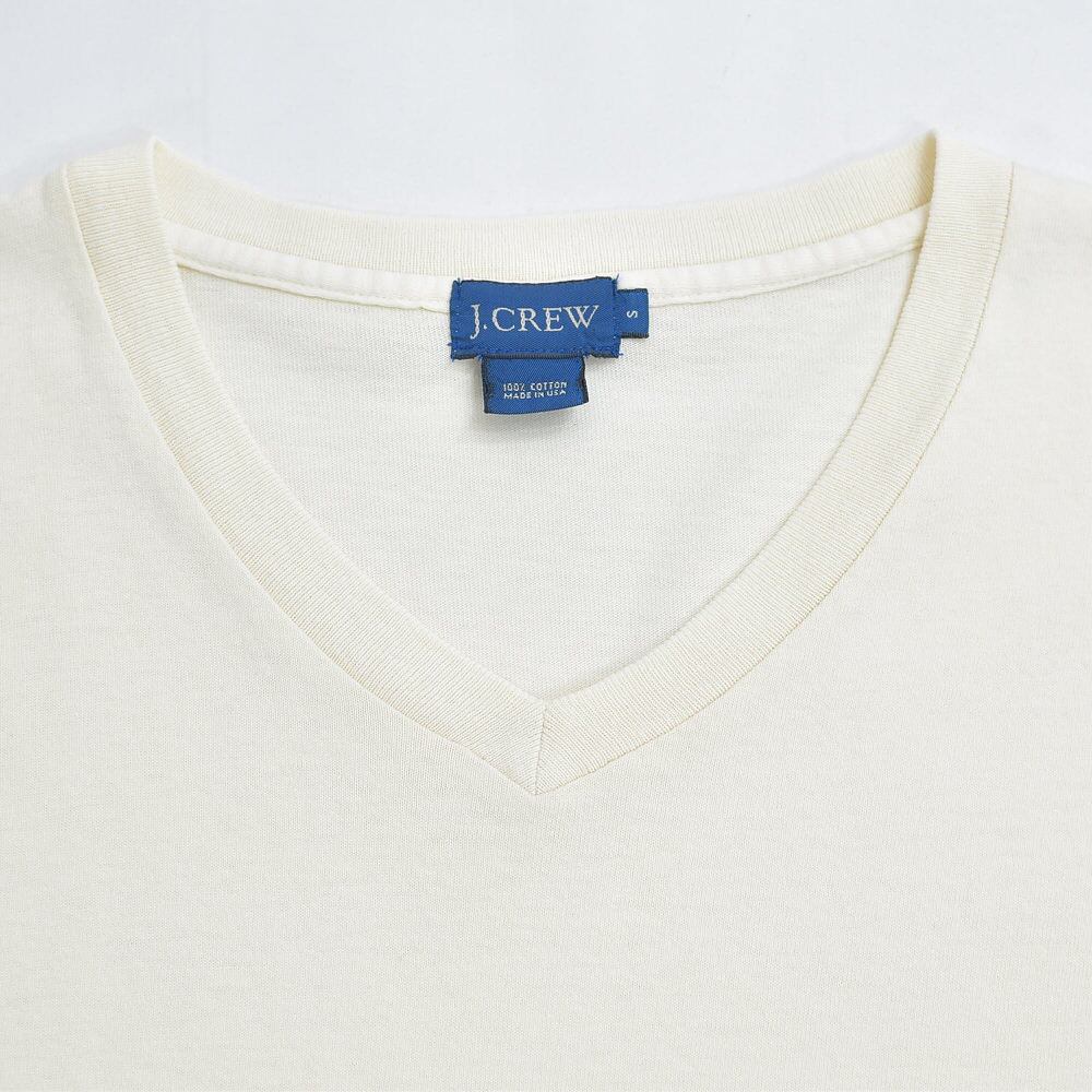 90～00s アメリカ製 J.CREW ジェイクルー Vネック ソリッド 半袖 T