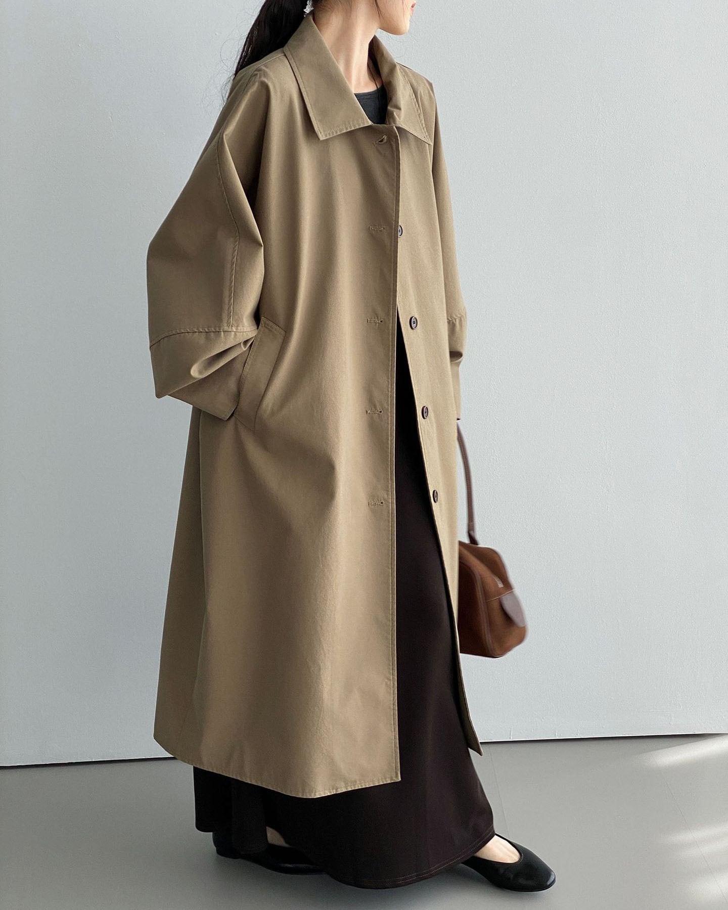 Over Soutien Collar Long Coat