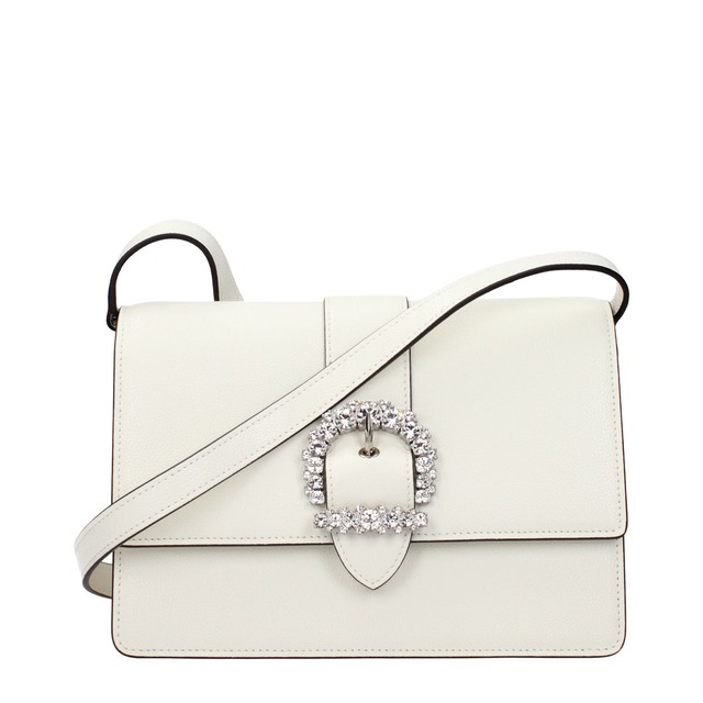 【新品】JIMMY CHOO ジミーチュウ レディース クロスボディバッグ レザー ホワイト CHERIXBMOSGLMILK