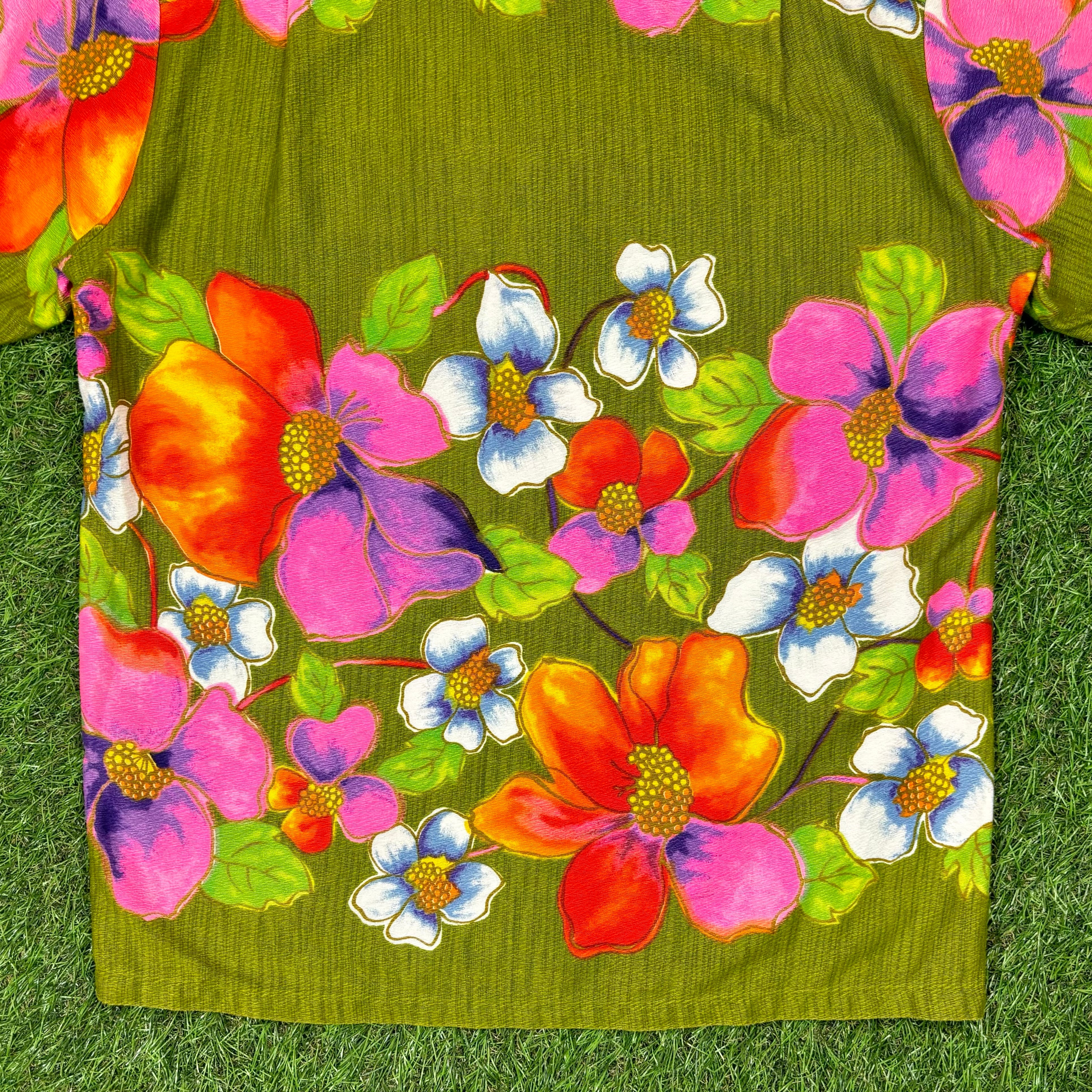 Men's】 50s - 60s 縮緬 アロハシャツ / Made in HAWAII Vintage Men's】 50s - 60s 縮緬 アロハシャツ / Made in HAWAII Vintage