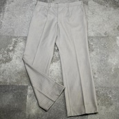 straight silhouette stripe wool slacks gray